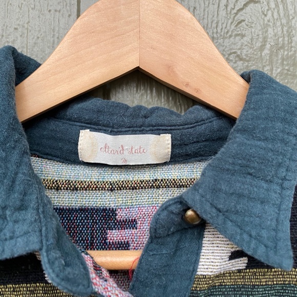 Altar’d State Button Down Dress Southwestern M - Picture 3 of 10